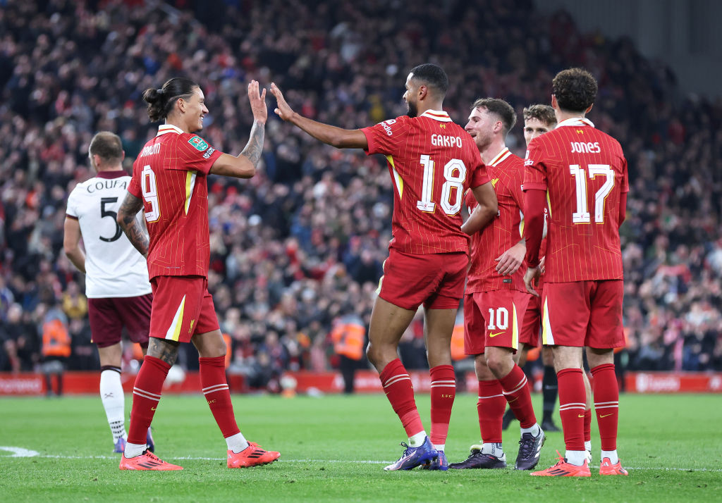 Liverpool thumped West Ham at Anfield