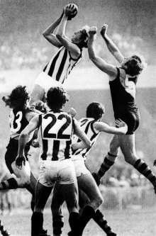 Collingwood’s Billy Picken in action in 1974. He came from the “football factory”.